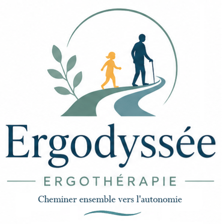 Logo du site du cabinet d'ergothérapie Ergodyssée, Cheminer ensemble vers l'autonomie